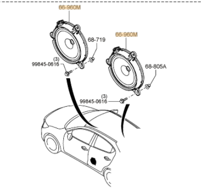 BHP1-66-960 - Speaker - 2014-2020 Mazda | Mazda Parts Factor