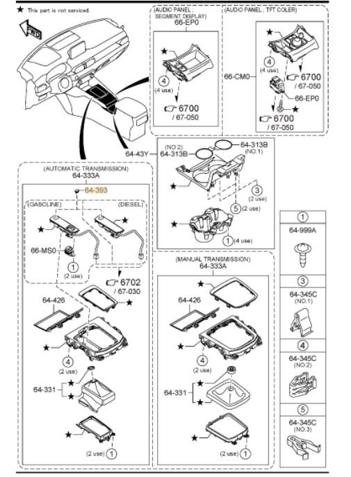 KB8C-64-393 - Shift Interlock Cover | Mazda Parts Factor