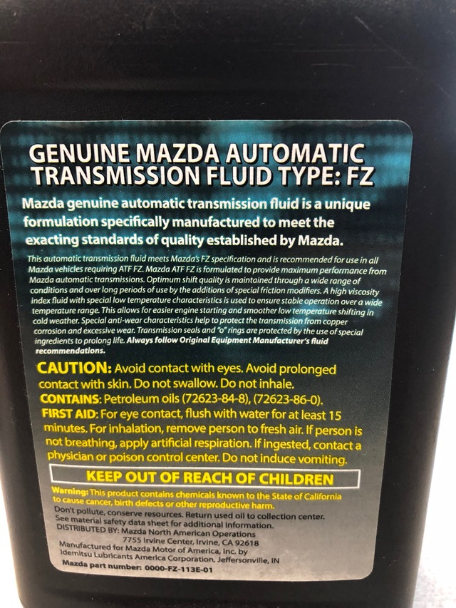 0000FZ113E01 ATF FLUID, Automatic Transmission Fluid FZ Werner