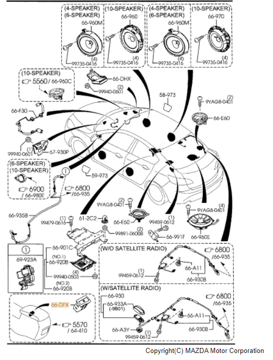 AUX Buchse Für Mazda 3 2010-2013 - TD7466DFX5717 Audio Anschluss Mittelkonsole