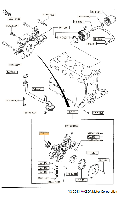B3C7-10-602A - Engine Crankshaft Seal - 1990-2005 Mazda | Mazda