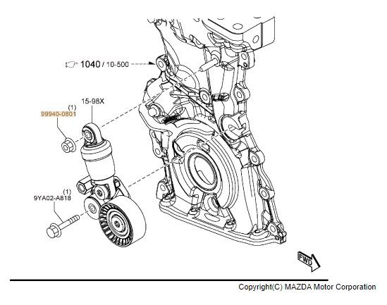 9994-00-801 - Flange Nut - 2004-2020 Mazda | Mazda Parts Factor