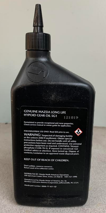 0000-77-SG1-QT - Long Life Hypoid Gear Oil - Sg1 - Werner Mazda Parts