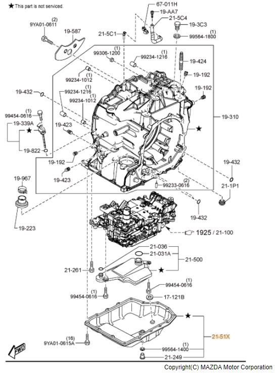 FZ012151XB Trans Pan 20122020 Mazda Werner Mazda Parts
