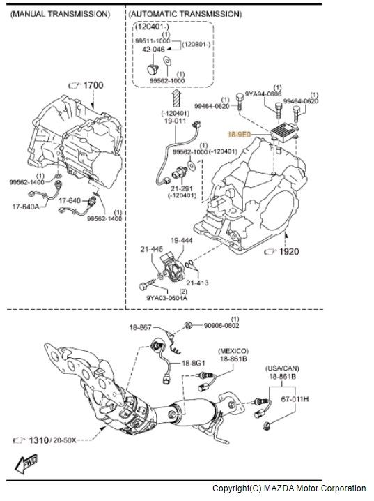 L5F8-18-9E1D - Automatic Transmission Control Module | Mazda Parts