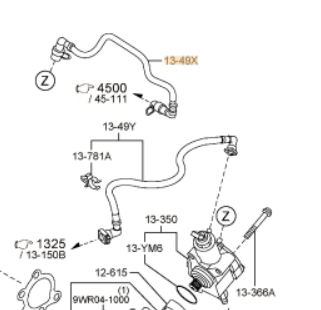 Hose Fuel L33X-13-49XA | Mazda Parts Factor