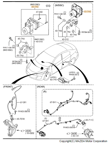 2011 Mazda 3 ABS Hydraulic Modulator Valve Unit | Mazda Parts Factor