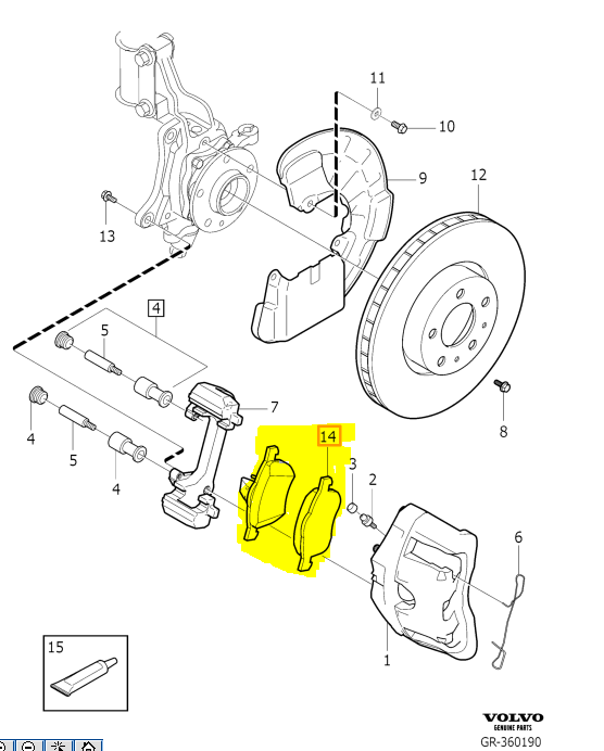 31445985 колодки volvo