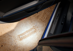LED door projectors "Roughroads" lettering
