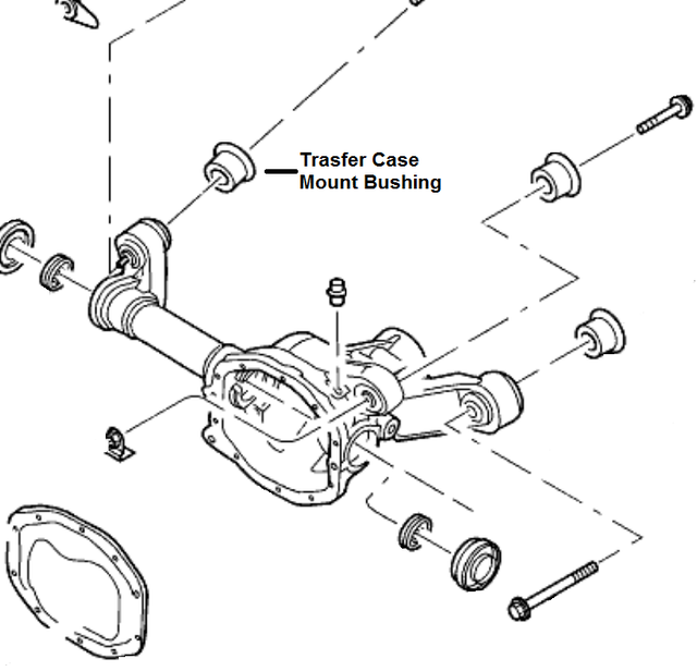 BUSHING MOUNT FRONT AXLE CASE for 2005 Mercury MountaineerF67Z3A443AA