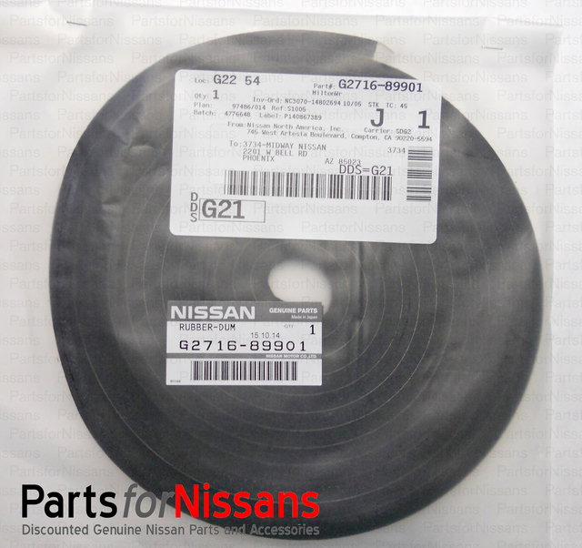 19872014 Nissan Windshield Dam Sealant G2G1689901 Parts for Nissans