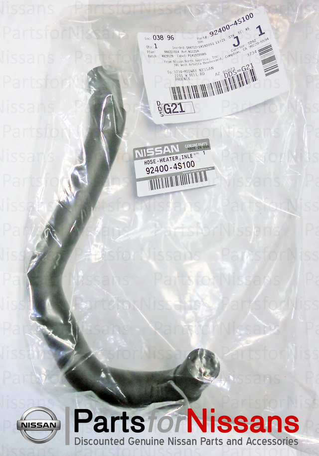Genuine OEM Nissan Heater Hose Inlet 92400-4S100 - For 1999-2004 Frontier & Xterra