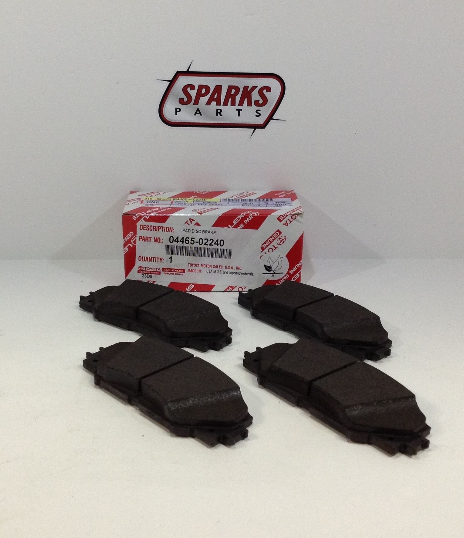20092013 Toyota Brake Pads Front 0446502240 Sparks Parts