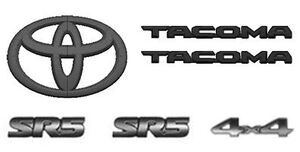 2024+ Tacoma Blackout/Custom Color Emblem Overlay - SR5