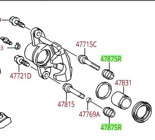 Disc Brake Caliper Pin Boot