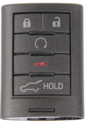 Genuine OEM 2010–2014 Cadillac SRX Remote Start Smart Key Fob – 22865375 W/ Battery & Uncut Key - View #3