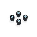 BMW OEM ROUNDEL VALVE STEM CAPS IN BLACK