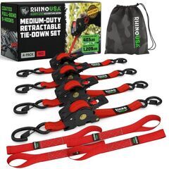 1" x 10' Retractable Ratchet Straps