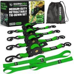 1" x 10' Retractable Ratchet Straps