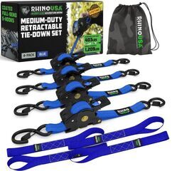 1" x 10' Retractable Ratchet Straps