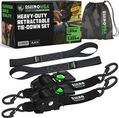 2" x 10' Retractable Ratchet Straps