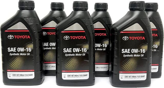 00279-16QTE - Genuine Toyota Fully Synthetic 0W16 Oil (Case of 6