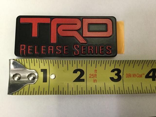 Genuine Toyota/Scion Black & Red TRD Release Series Emblem/Badge