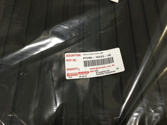 Genuine Toyota 2022 Corolla Cross Cargo Tray (2WD) PT206-16225-20 Waterproof Liner