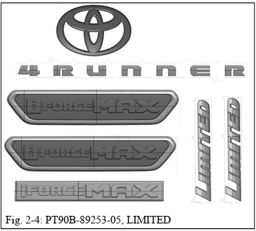 PT90B-89253-05 - Genuine Toyota 2025+ 4Runner Limited Bronze