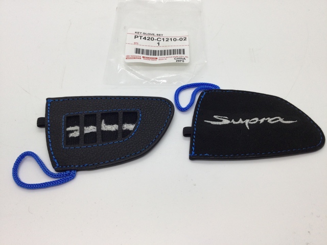 PT420-C1210-02 - Genuine Toyota GR Supra Key Glove W/Blue Thread