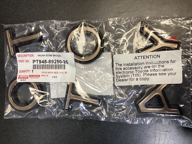 PT948-89250-25 - Genuine Toyota 2025+ 4Runner TRD PRO