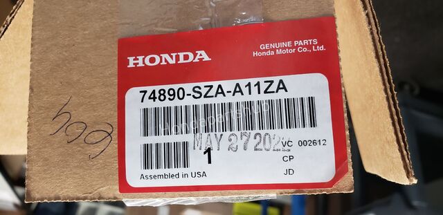 はたじるし 74890-T0G-A11ZA - Genuine Honda Parts