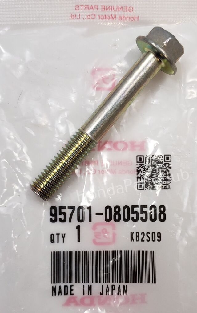 2003-2025 Honda Flange Bolt, (8X55) QTy 1 95701-08055-08 | Honda