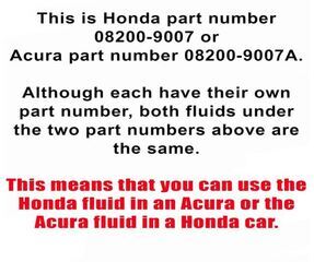 GENUINE HONDA DUAL PUMP FLUID II 08200-9007 PACK OF 2 US qt. 08200-9007 ...