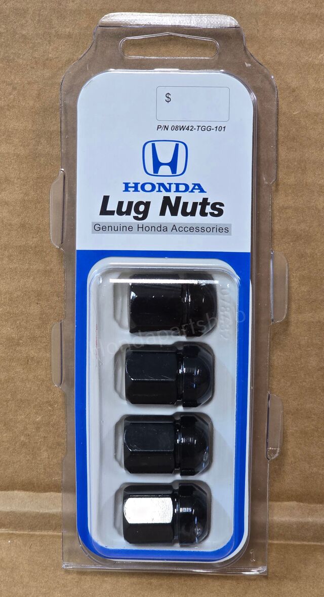 2022-2024 Honda Wheel Lug Nut Set ((1 SET = 4 NUTS) (BLACK) (EACH 