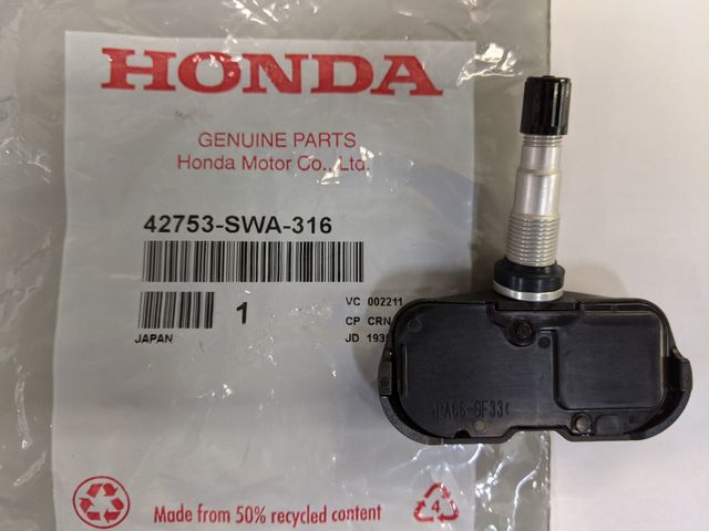 4x Partscollect Tire Pressure Sensors For Honda – 315 MHz, OEM Replacement (42753-SWA-316 / SET-TS30)