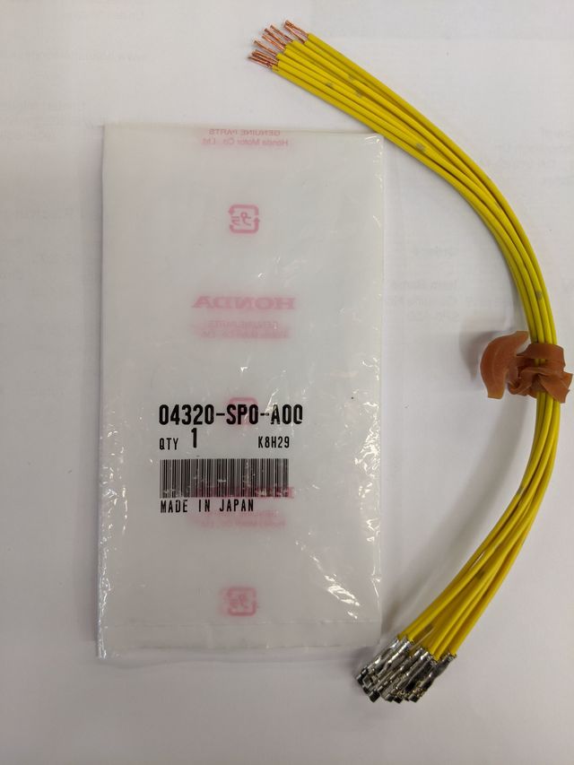 Genuine Honda Rear wiring Harness Pigtail (0.5) (10 Pieces) (Yellow