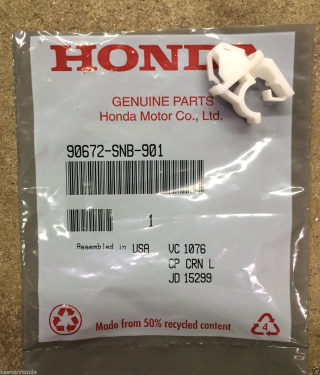 Genuine Honda Front Support Rod Holder 90672-SNB-901 | Plastic