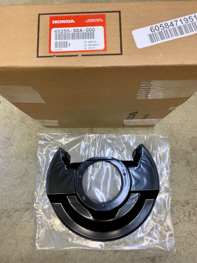 Genuine Honda Front Brake Backing Plate Splash Guard OEM Civic 45255S01A00 Car & Truck Parts