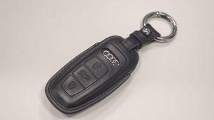 NEW AUDI MODEL REMOTE KEY COVER - BLACK LEATHER -