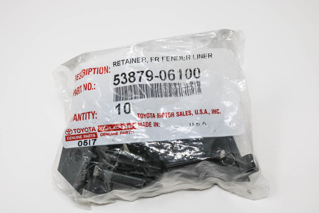 5 Clips & 5 Pins – Fender Liner Retainer Set – Fits Toyota (53879-30040 & More)