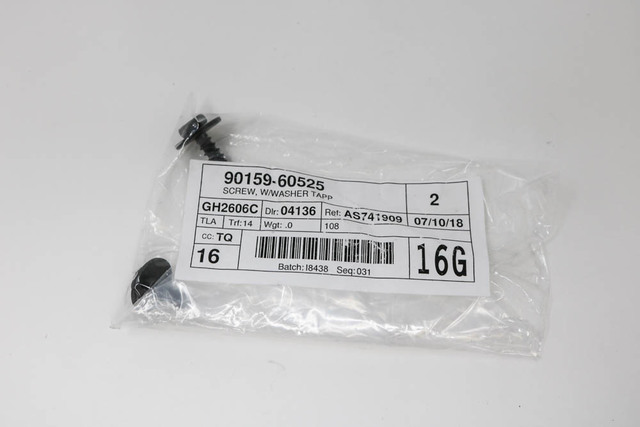 Details about Genuine Toyota Bumper Cover Screw 90159-60525 Details about Genuine Toyota Bumper Cover Screw 90159-60525