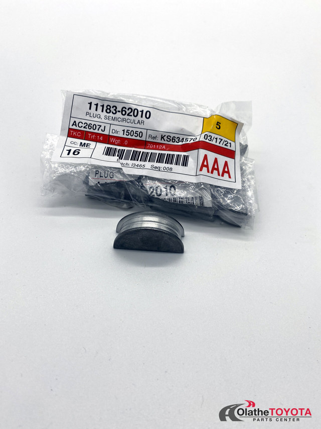 thumbnail image 2 of 4-Piece Genuine Toyota & Lexus Semicircular Plugs - 11183-62010-04 (Fits 1988-2011) 2 of 5