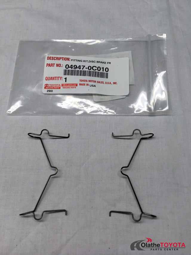 20002021 Toyota Disc Brake AntiRattle Clip Set 049470C010 Toyota