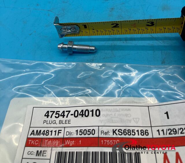19852024 Toyota Brake Bleeder Screw 4754704010 Toyota Parts Center