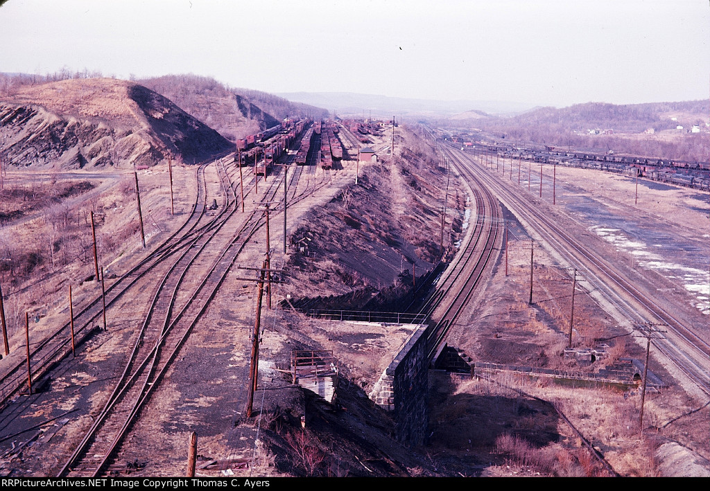 Prr Sandy Ridge PRR Westbound Empties Receiving Yard, 1964
