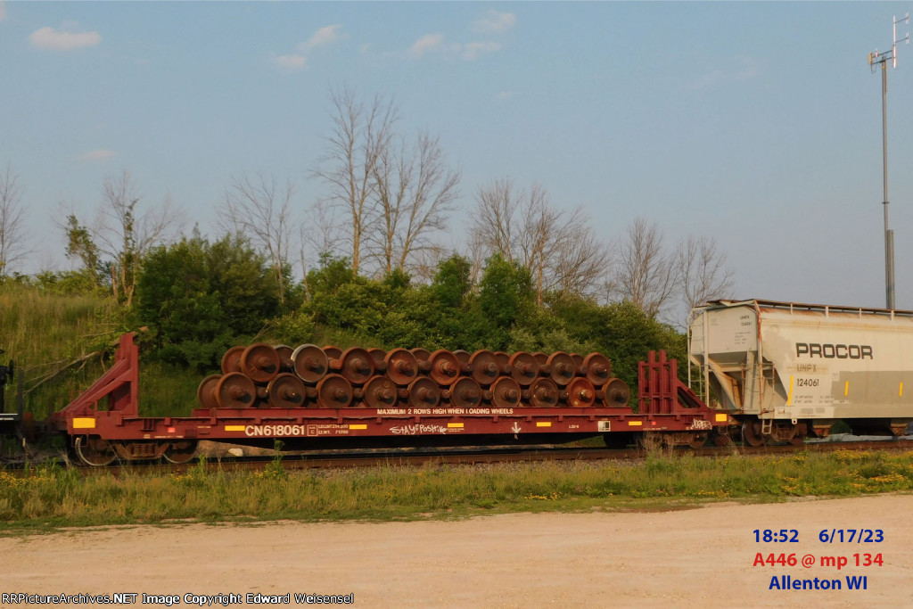 Four flats carrying extra axles on A446 Saturday