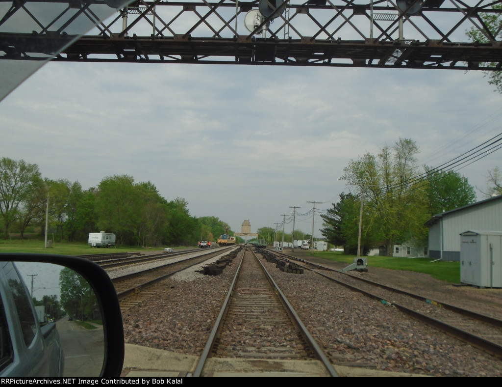 Looking East Signal Bridge at Butler Grade Crossing & Coaling Tower