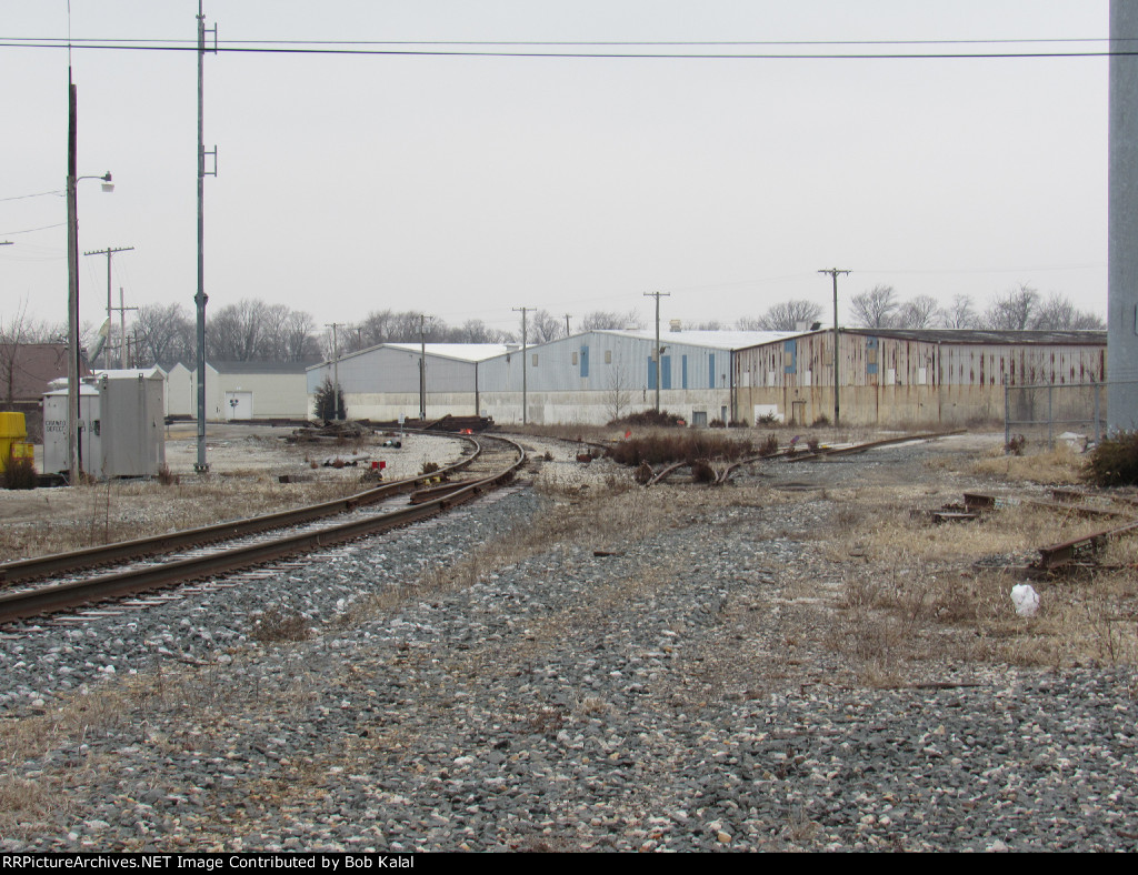 looking West at interchange track head from the south to the west ...