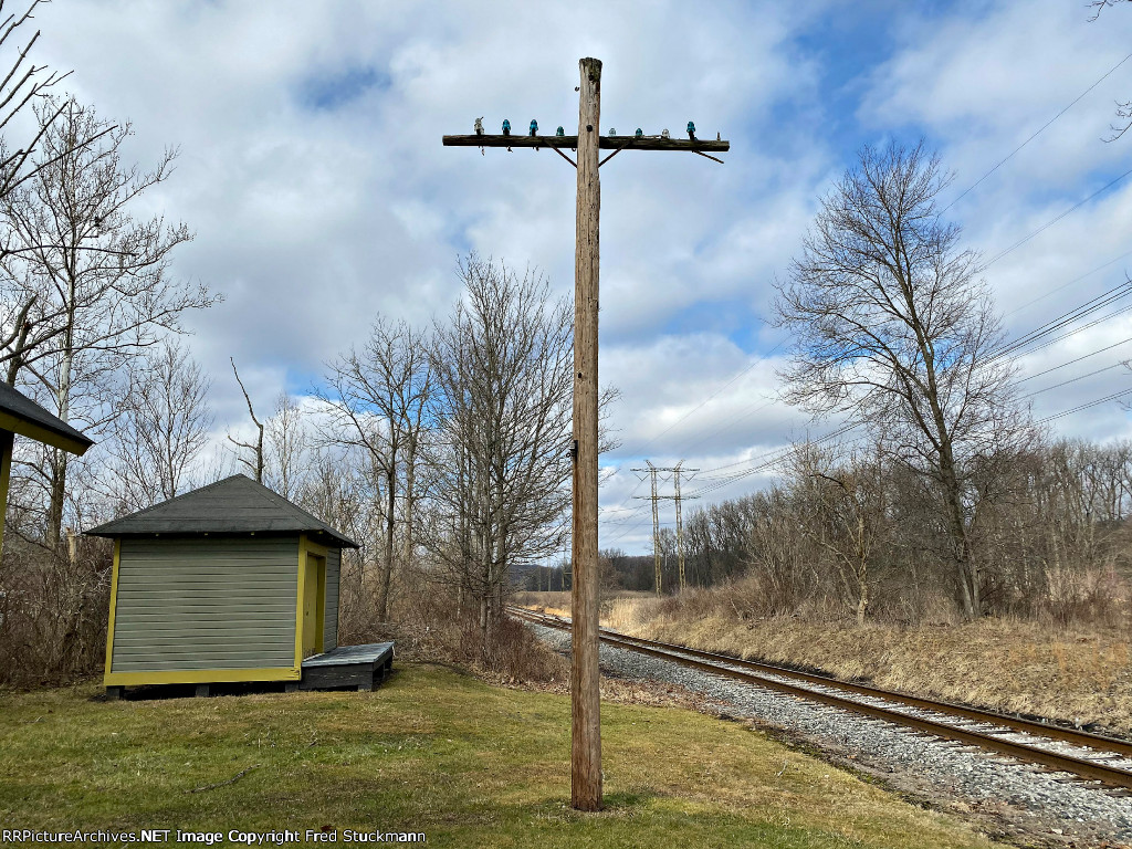 A code line pole remains.